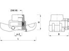 Universal-Anbohrsperrschelle HAWLE ZAK46 - DN 65-500, PN16  3711