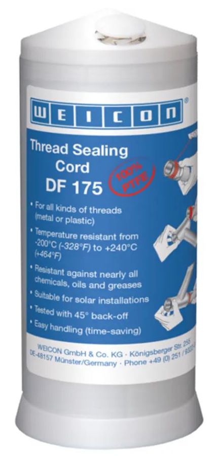 WEICON Gewinde-Dichtfaden DF 175 - mit Gleitmittel, (-200°bis+240°C)