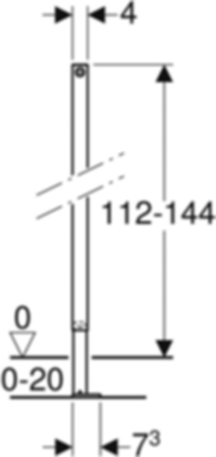 Geberit Duofix Ständer teilhoch - 112-144 cm