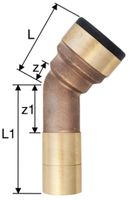 sudoFIT-Bogen 45° egal - innen - aussen m. Einsteckende