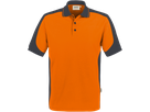 Poloshirt Contr. Perf. 4XL orange/anth. - 50% Baumwolle, 50% Polyester, 200 g/m²
