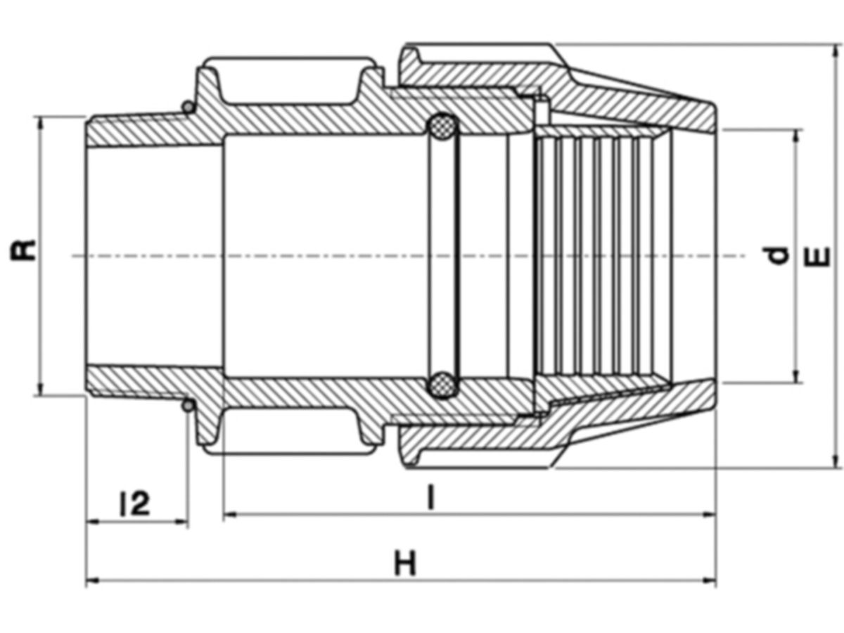 Anschlussverschraubung PLASSON mit AG - Typ 7020