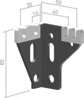 Winkelkonsole mit 4 fixen Wandabständen - von 10,30,40,50mm L=Links R=Rechts