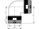 HDPE-Druckbogen ELGEF 200 mm 90°