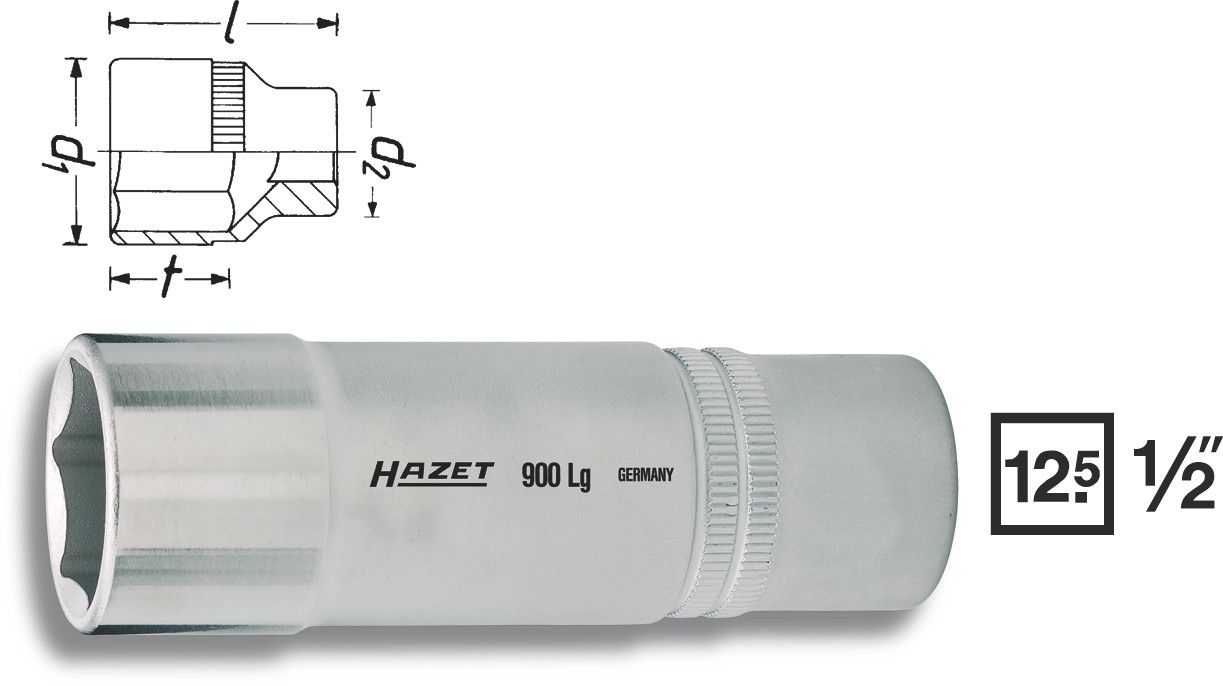 Tiefer Einsatz HAZET - 1/2"