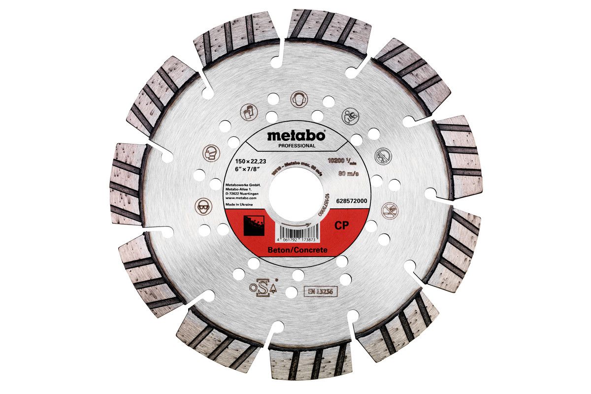 Diamanttrennscheibe Metabo 150x22.23 mm - "CP" Beton (armiert) professional