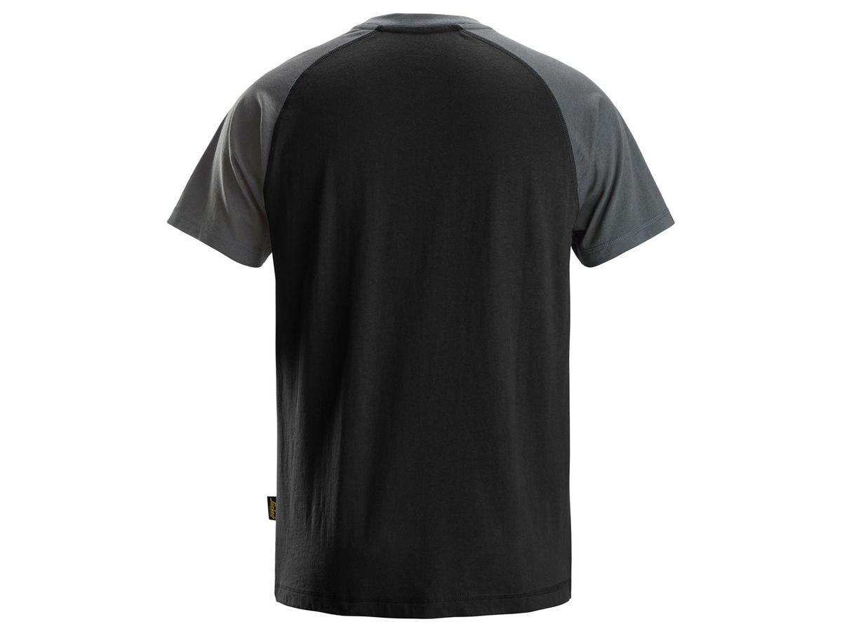 T-Shirt zweifarbig, schwarz/grau - Snickers