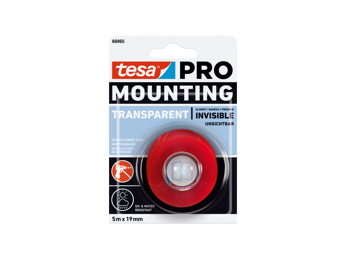 Montageband TESA Pro Transparent - 19mmx5m