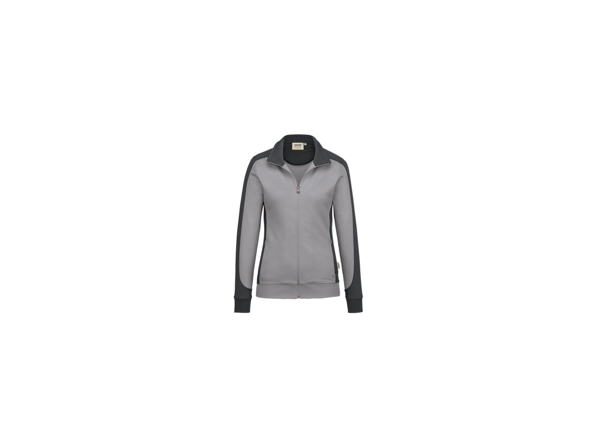 Damen-Sw.jacke Co. Perf. L titan/anth. - 50% Baumwolle, 50% Polyester, 300 g/m²