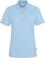 Damen-Poloshirt Perf. Gr. 2XL, eisblau - 50% Baumwolle, 50% Polyester, 200 g/m²