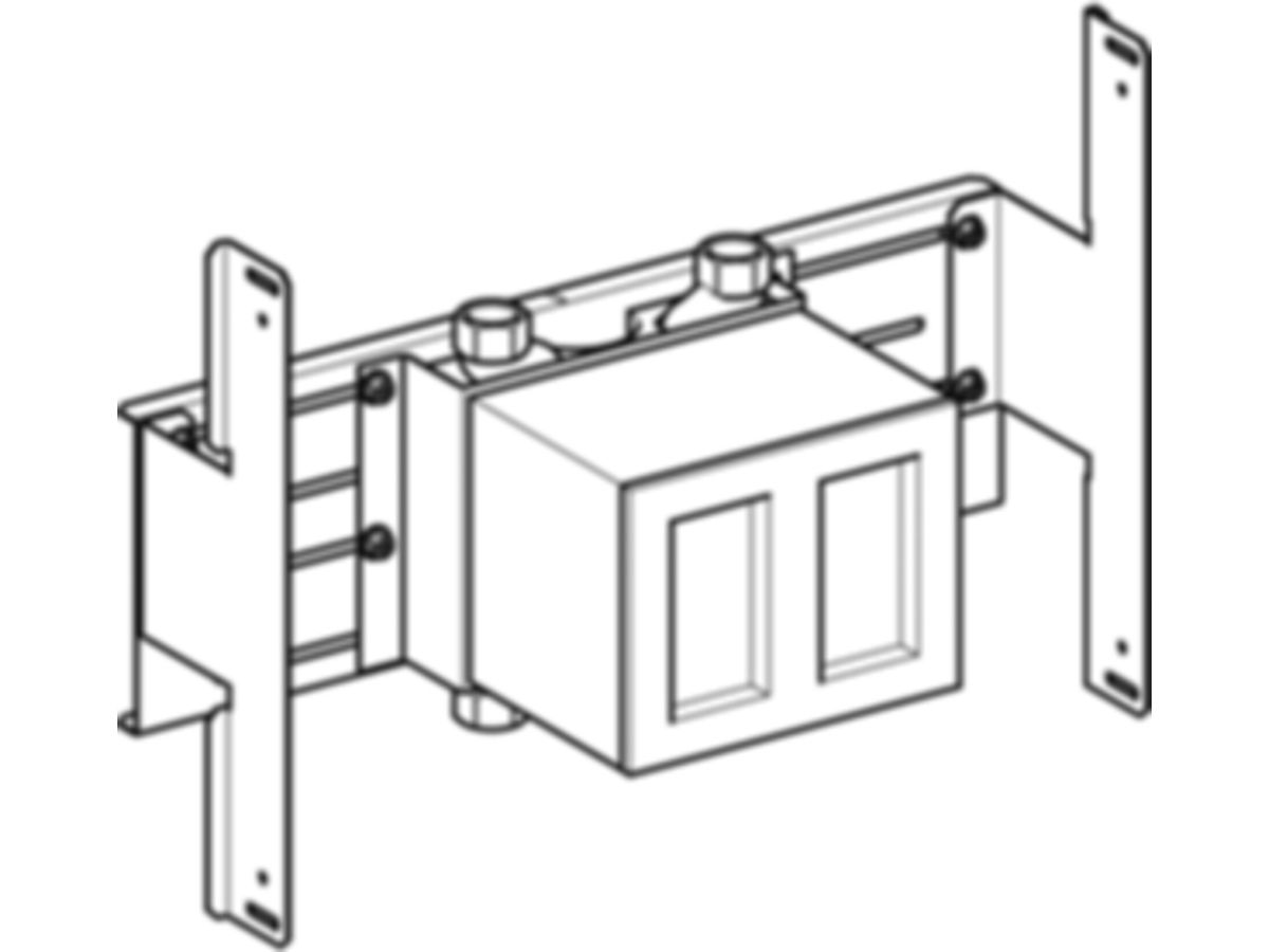 Geberit-Duofix - Traverse mit zwei - Wasserzähler, TS C