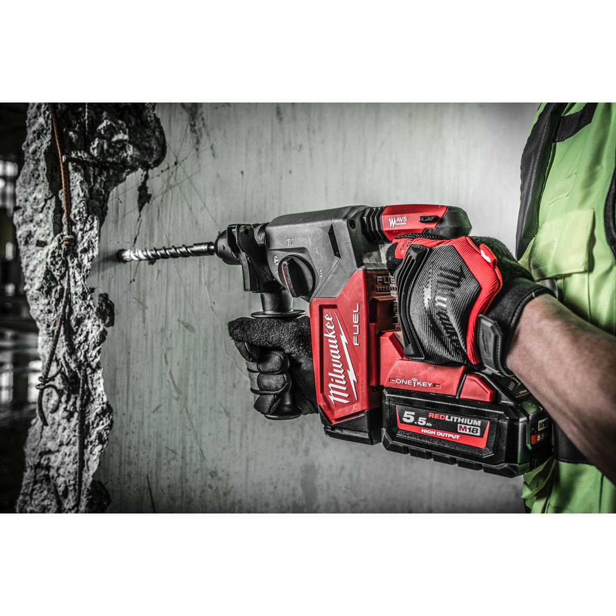 Akku-Kombihammer M18ONEFHX-552X - Milwaukee in HD-Box