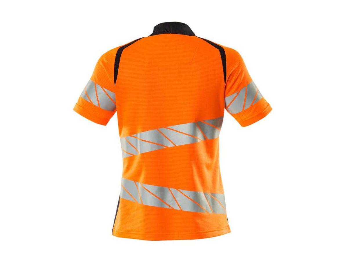 Polo-Shirt, Damenpassform, Gr. M ONE - hi-vis orange/schwarzblau, 50%PES/50%BW