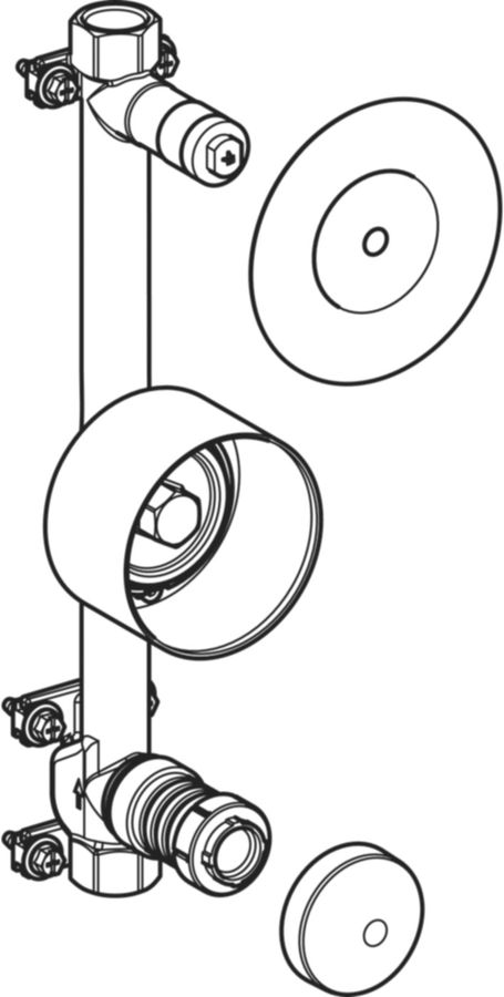 Geberit Duofix-Wasserzählerstrecke 3/4" - Kompakteinheit