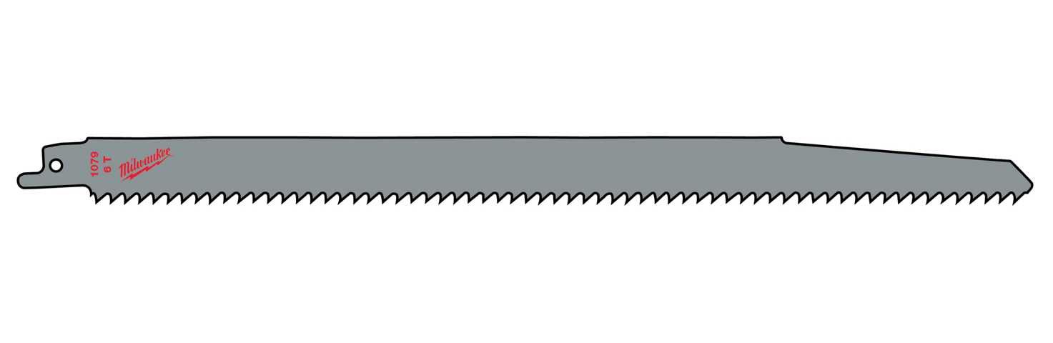 Säbelsägeblatt Milwaukee für Nassholz - 300mm, 6Z, 6-250mm schnell.Schnitt,3er P