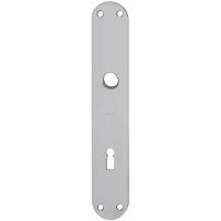 Langschild Glutz 5345 abgerundet BB - Pak à 20 Stk. Inox matt, Drucker 16mm