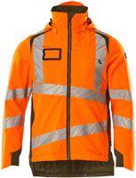 Winterjacke wind- & wasserdicht, Gr. 2XL - hi-vis orange/moosgrün, 100% PES