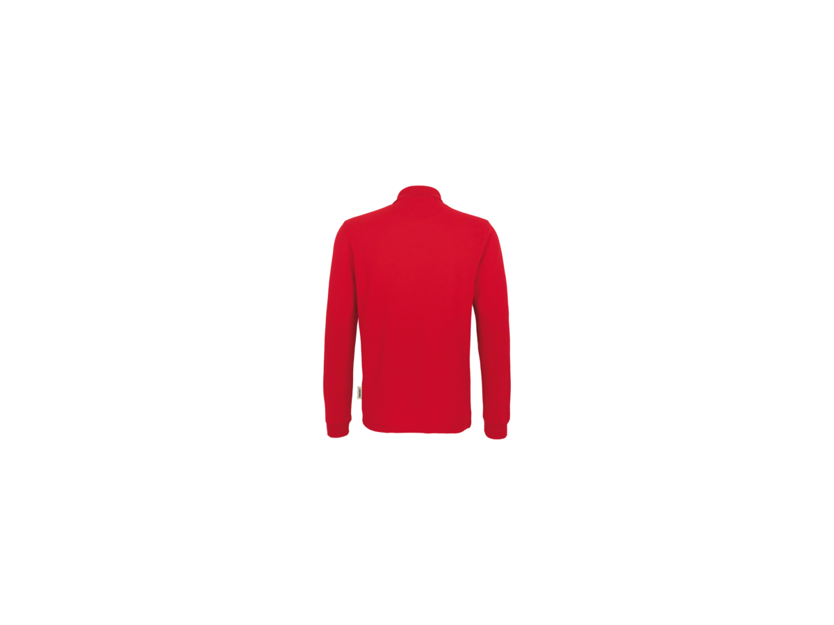 Longsleeve-Poloshirt Perf. Gr. 5XL, rot - 50% Baumwolle, 50% Polyester, 220 g/m²