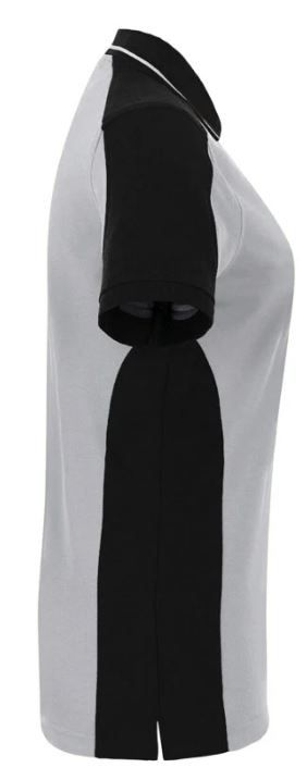 Poloshirt Mikralinar Contrast Gr. L - titan/schwarz