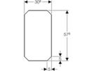 Geberit GIS Montageplatte, 31x58cm - für schwere Konsollasten, Brands.EI90nbb