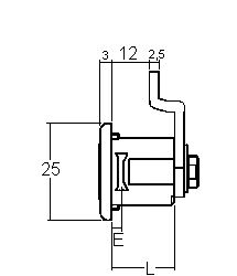 Klemm-Zylinder Typ 6240-3 - inkl. 2 Schlüssel