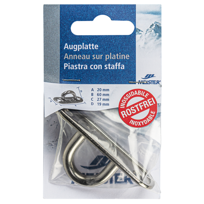 Augeplatte MEISTER Edelstahl Inox