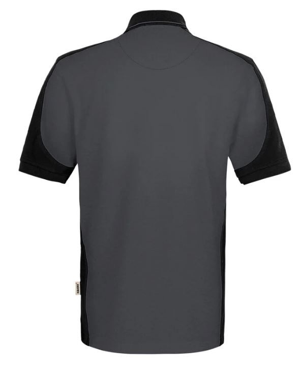 Hakro Poloshirt Contrast Mikralinar Gr.M - karbongrau/schwarz