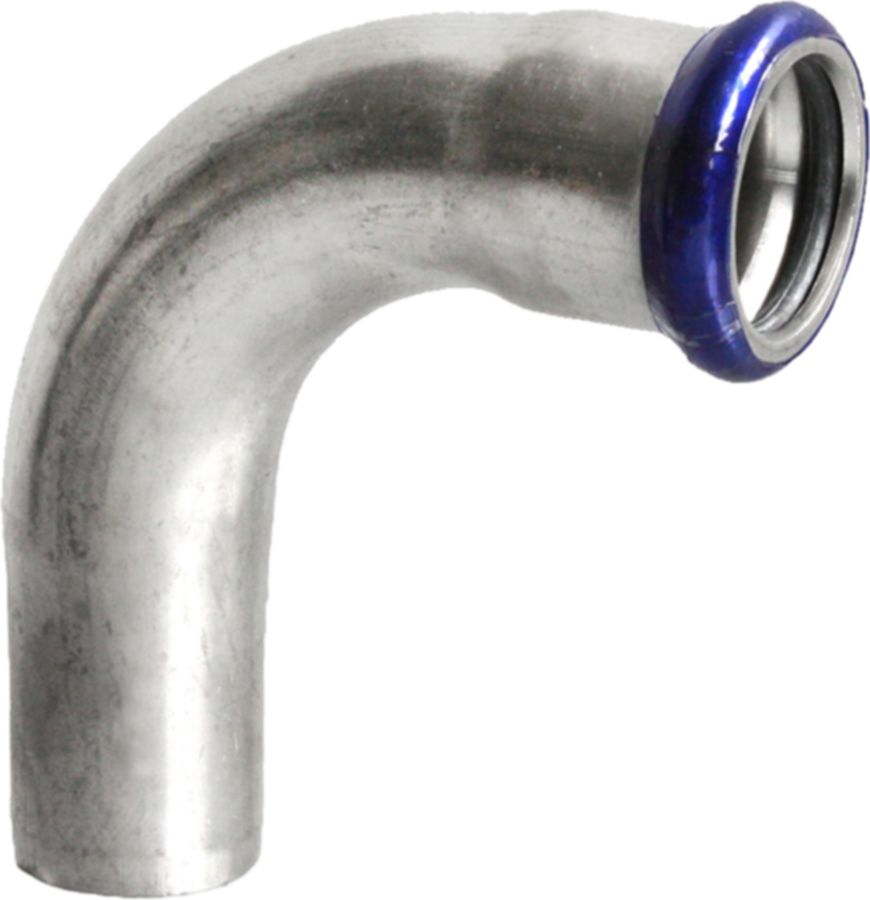 Eurotubi Bogen 90° mit Steckende Inox