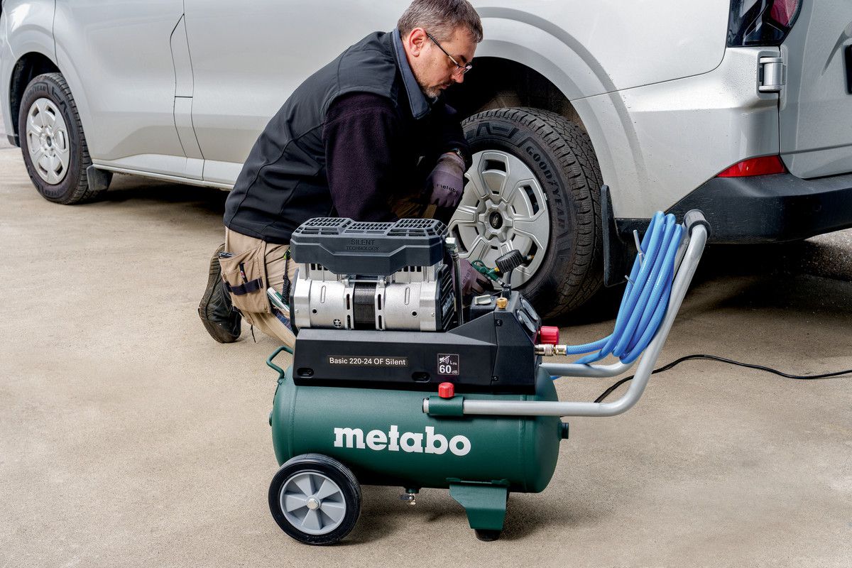 Kompressor Basic 220-24 OF Silent - im Karton, Extrem Leise,Metabo