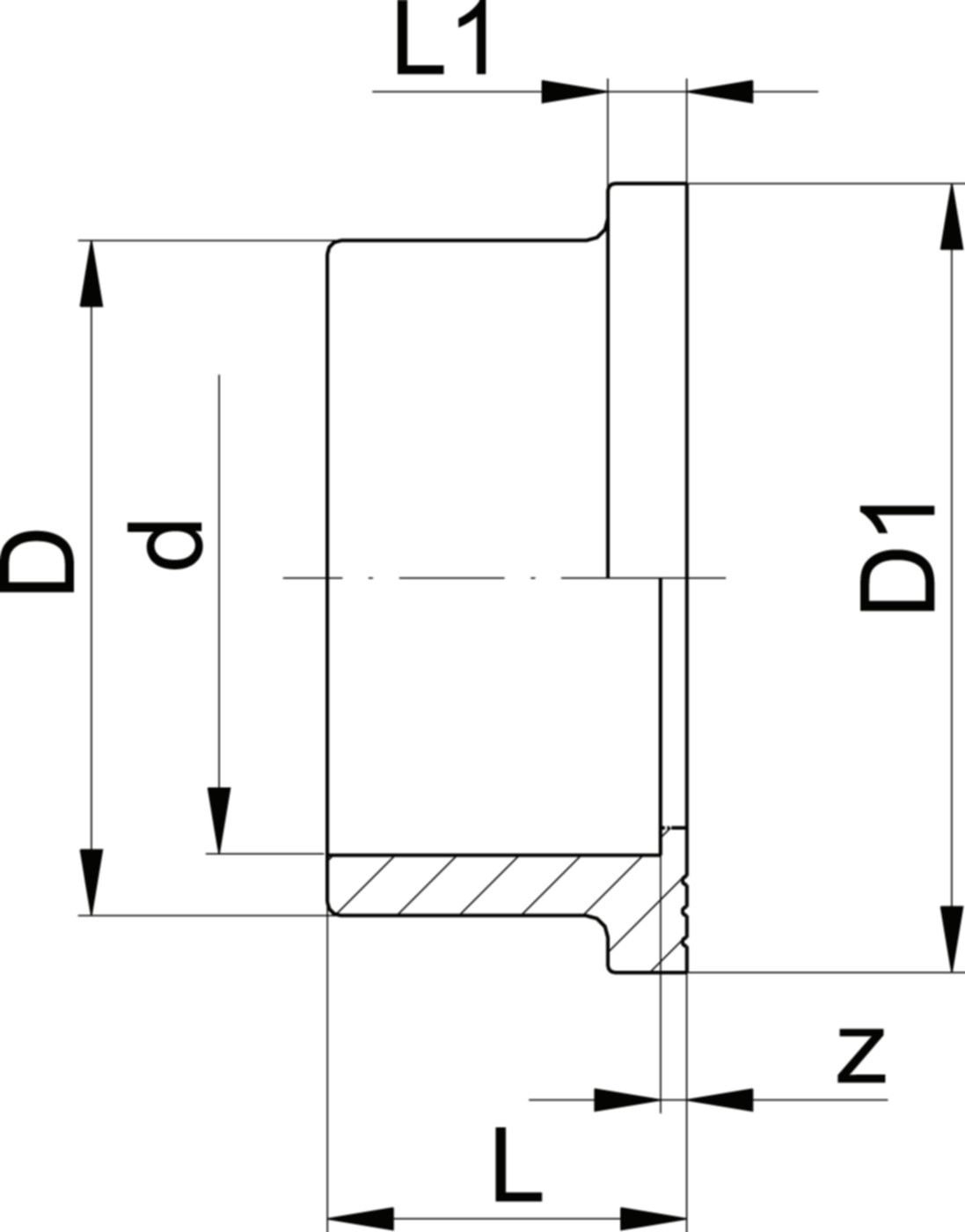 Bundbuchsen GF+ PVC-U - Kombidichtfläche flach/gedrillt metrisch