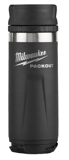 Thermobecher MILWAUKEE PACKOUT - 530 ml mit Trinkdeckel, schwarz