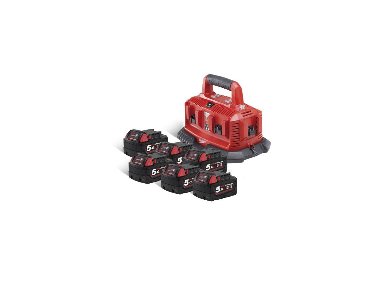 Energie SET M18 NRG-506C - 6 x Akku M18 B5, 1 Ladegerät M1418C6