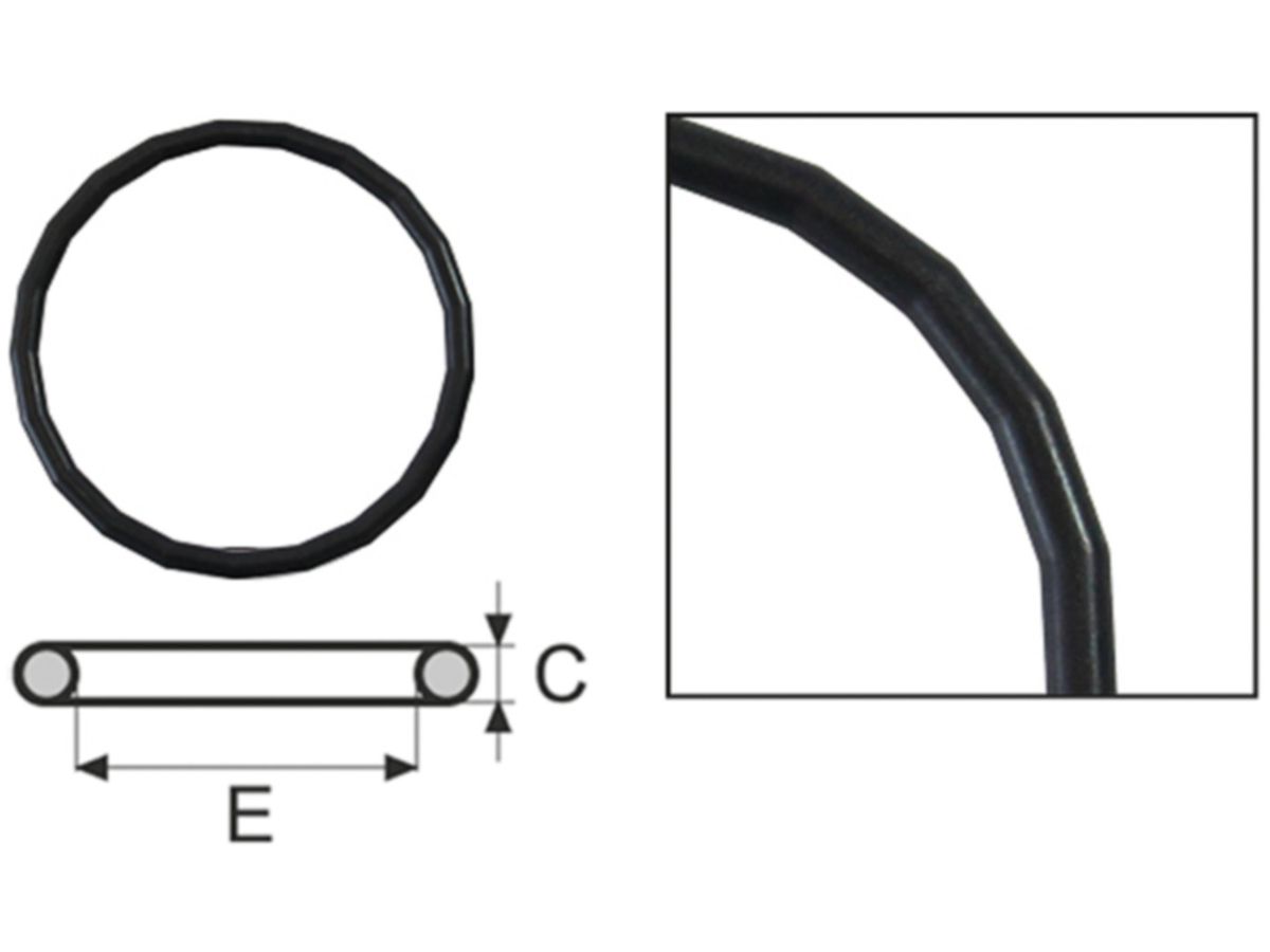 O-Ring EPDM schwarz für C-Stahl - Inox - 22 mm