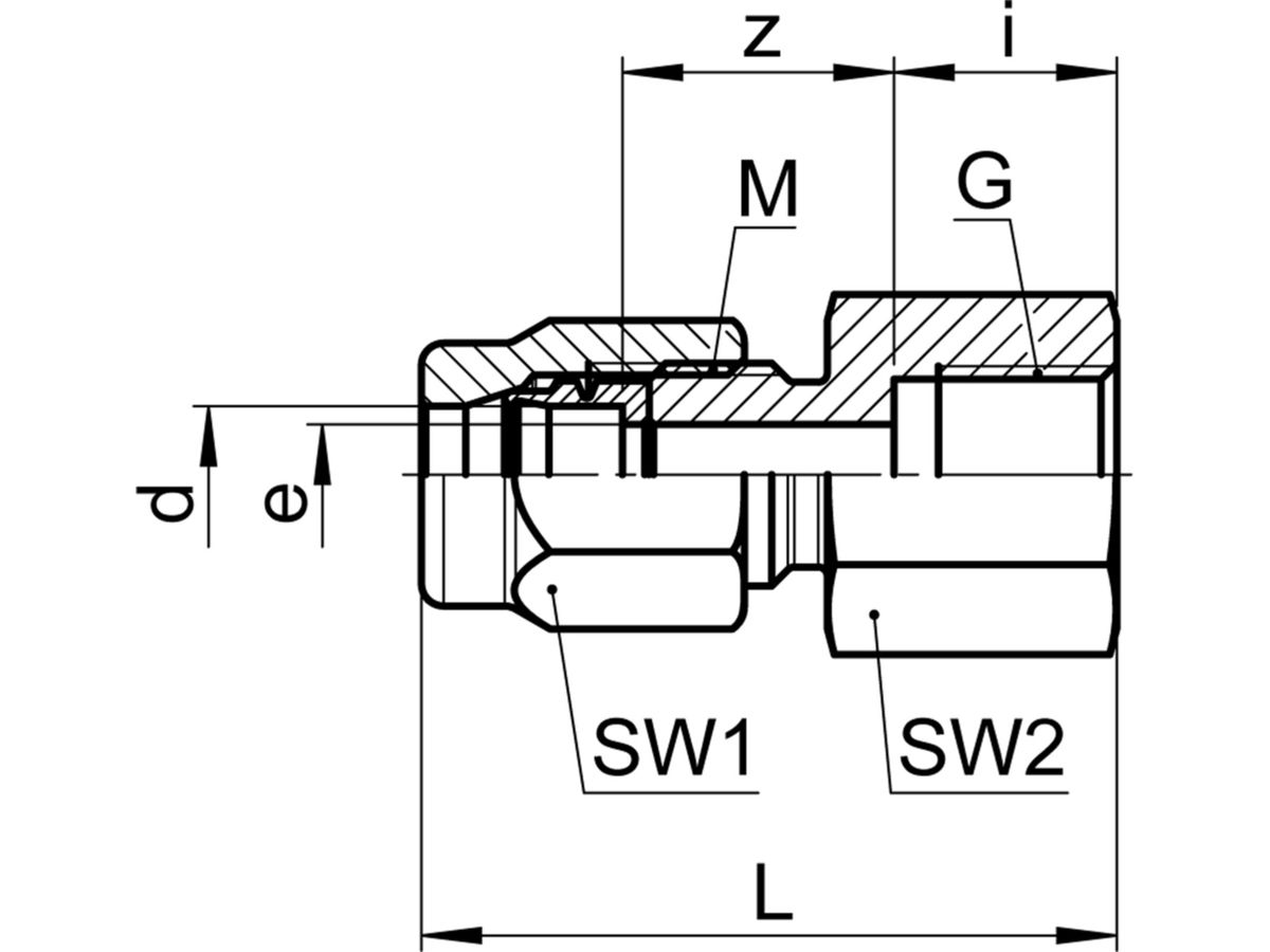 Aufschraubverschraubung Serto Nr. 1221