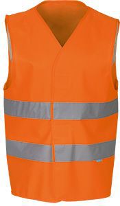 Warnweste aus Mischgewebe, Reflexstr. S - leuchtorange, EN 471