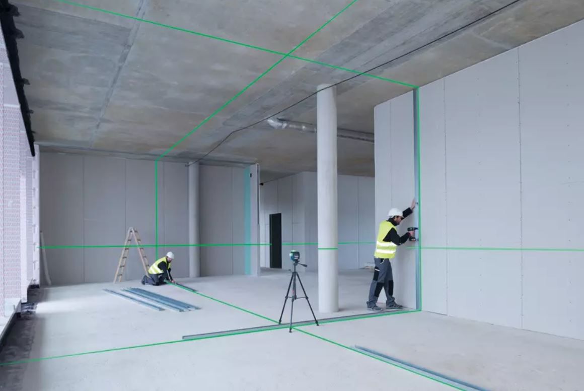 Linienlaser Bosch GLL 3-80CG + BM1 360° - in L-Boxx Green