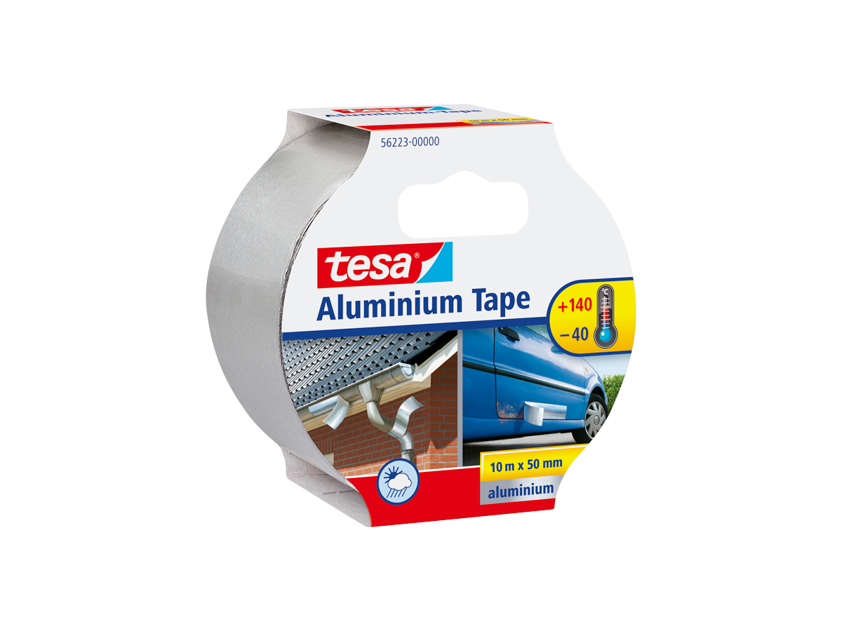 Aluminiumband TESA 47 µm, zum Reparieren - 50mmx10m, silber