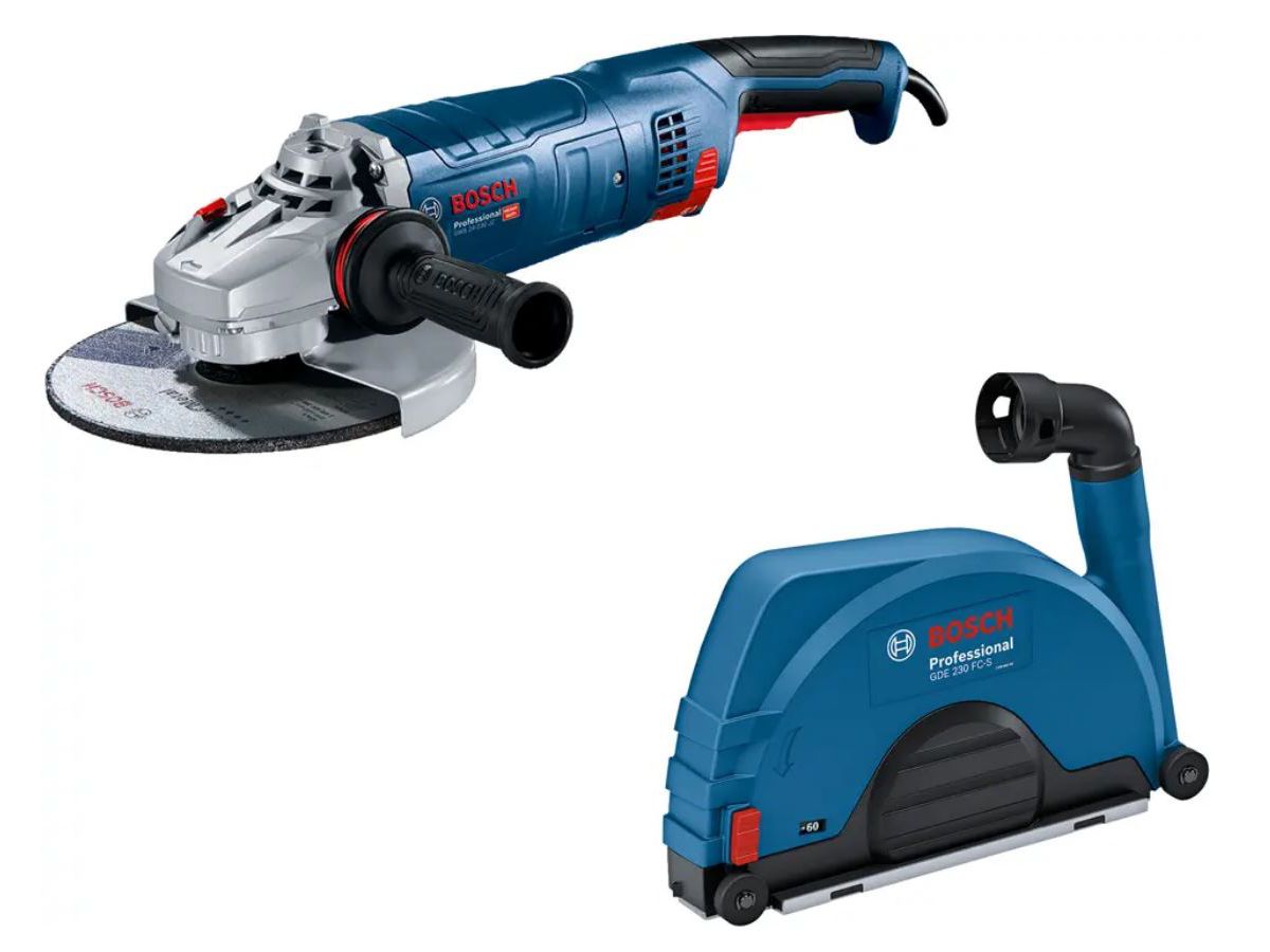 Winkelschleifer SET GWS 24-230 JZ+GDE - 2400 W, inkl. Absaugung, Bosch