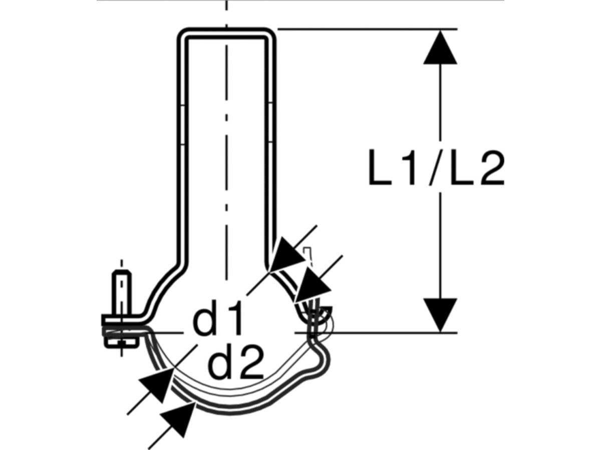 Geberit PluviaFix Rohrschelle, 110/118