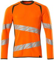 Sweatshirt Premium zweifarbig, Gr. 2XLO - hi-vis orange/moosgrün