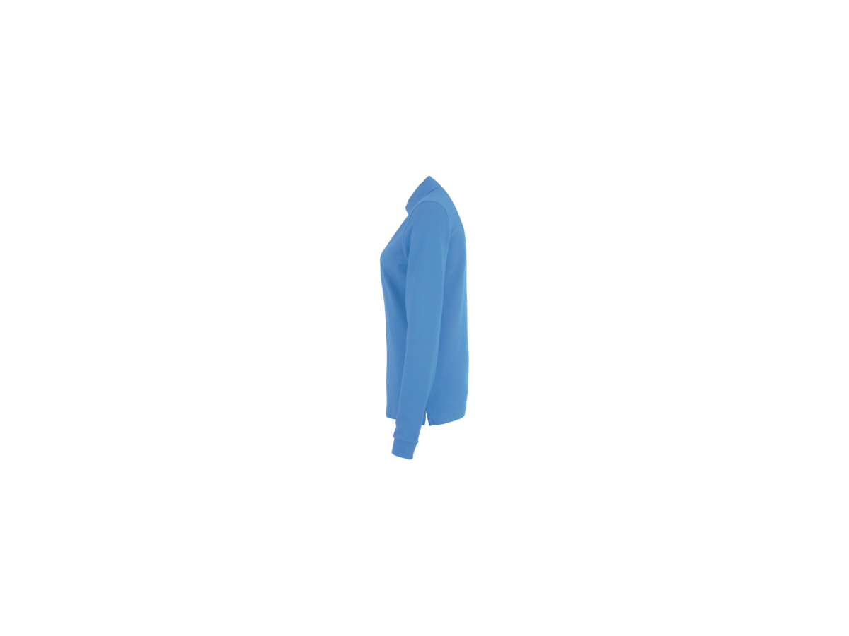 Damen-Longsl.-Polosh. Perf. M malibublau - 50% Baumwolle, 50% Polyester, 220 g/m²