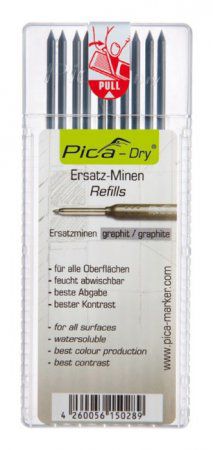 Ersatzminen-Set zu Tieflochmarker - Pica-Dry, graphit Set à 10 Stk