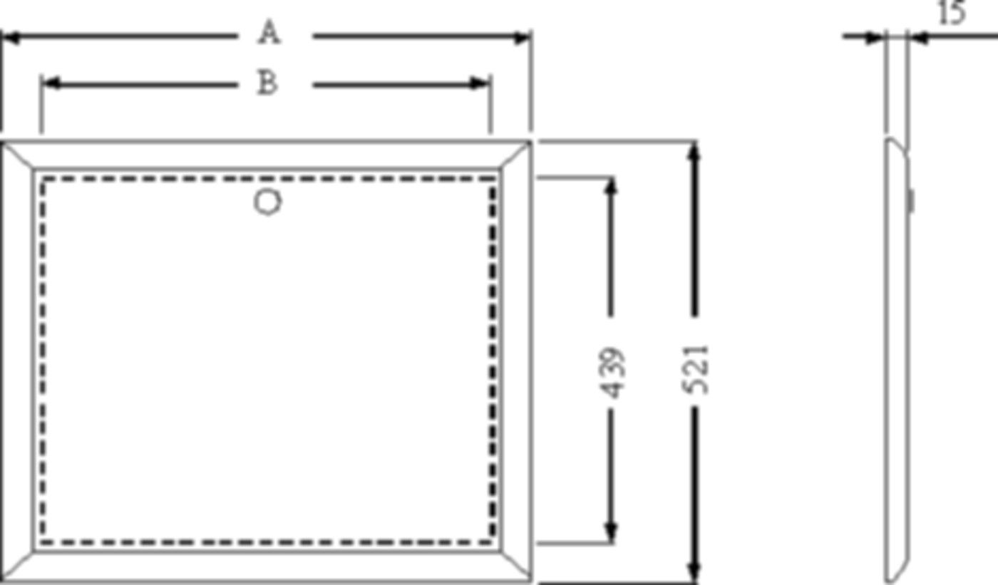 Frontrahmen und Türe Typ B - 03 BKK - RAL 9016, Design