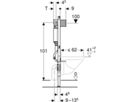 Geberit Duofix-Wand-WC-Element Omega - Typ 112, Betätigung von vorne
