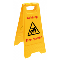 Warnschild gelb