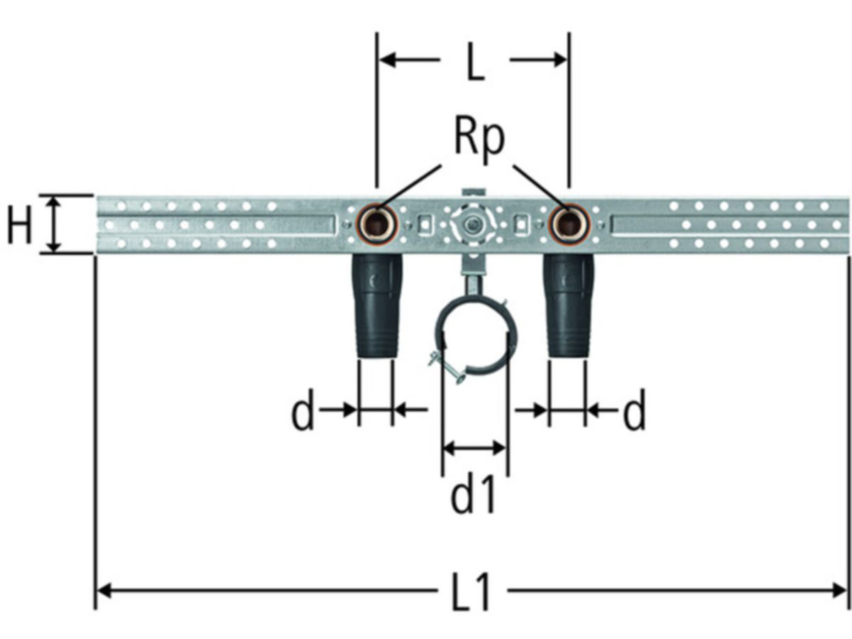 Optiflex-Flowpress-Anschluss-Set - für Waschtisch mit Ablaufhalterung