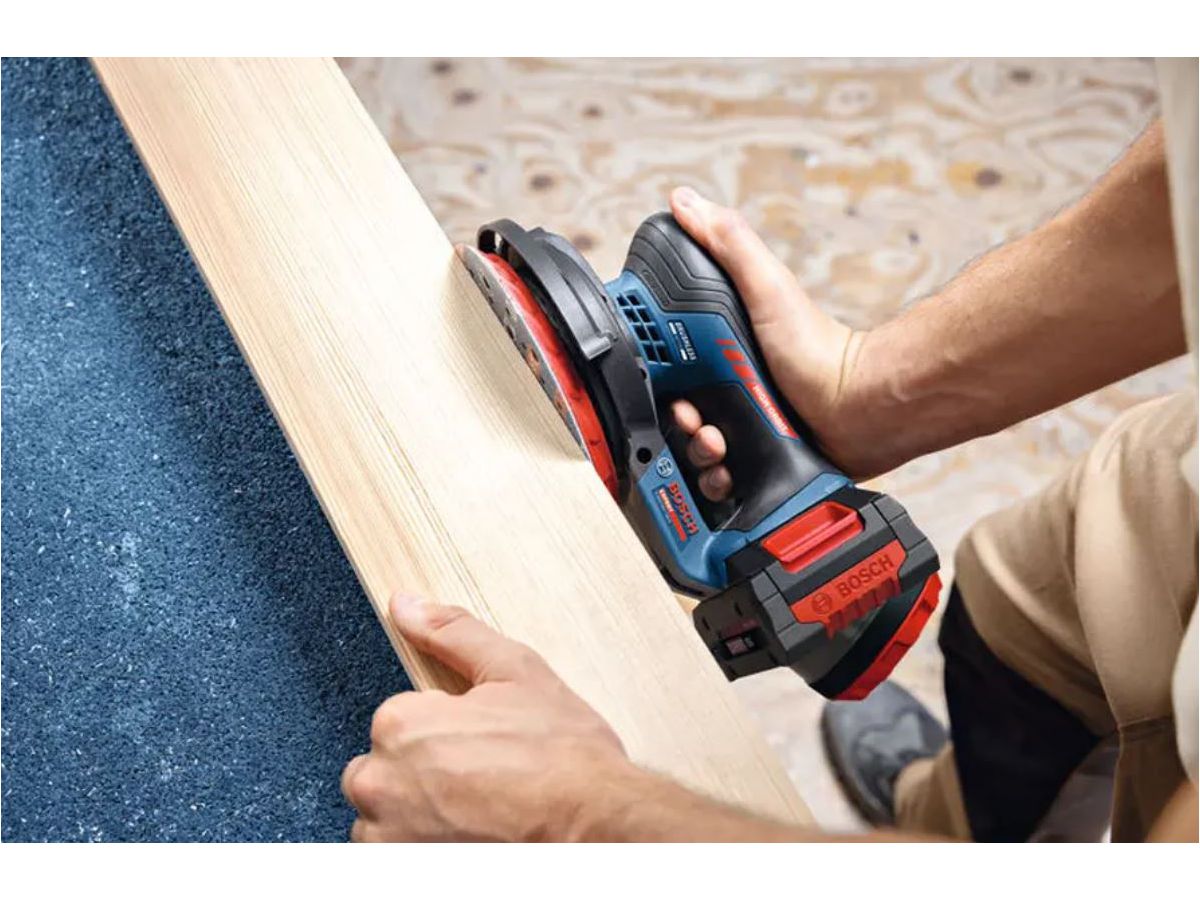 Akku- Exzenterschleifer 5mm Hub - Bosch, EXEX18V-150-5 (solo; L-boxx)