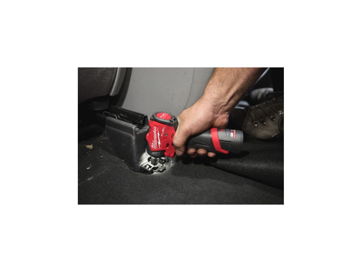 Akku-Schlagschrauber 1/4" M12FSCIWF14-0 - Milwaukee, Vierkant mit Sprengring