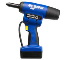 GESIPA PowerBird Pro Gold Edition - mit Schiebe-Akku 18 V, Ladegerät,