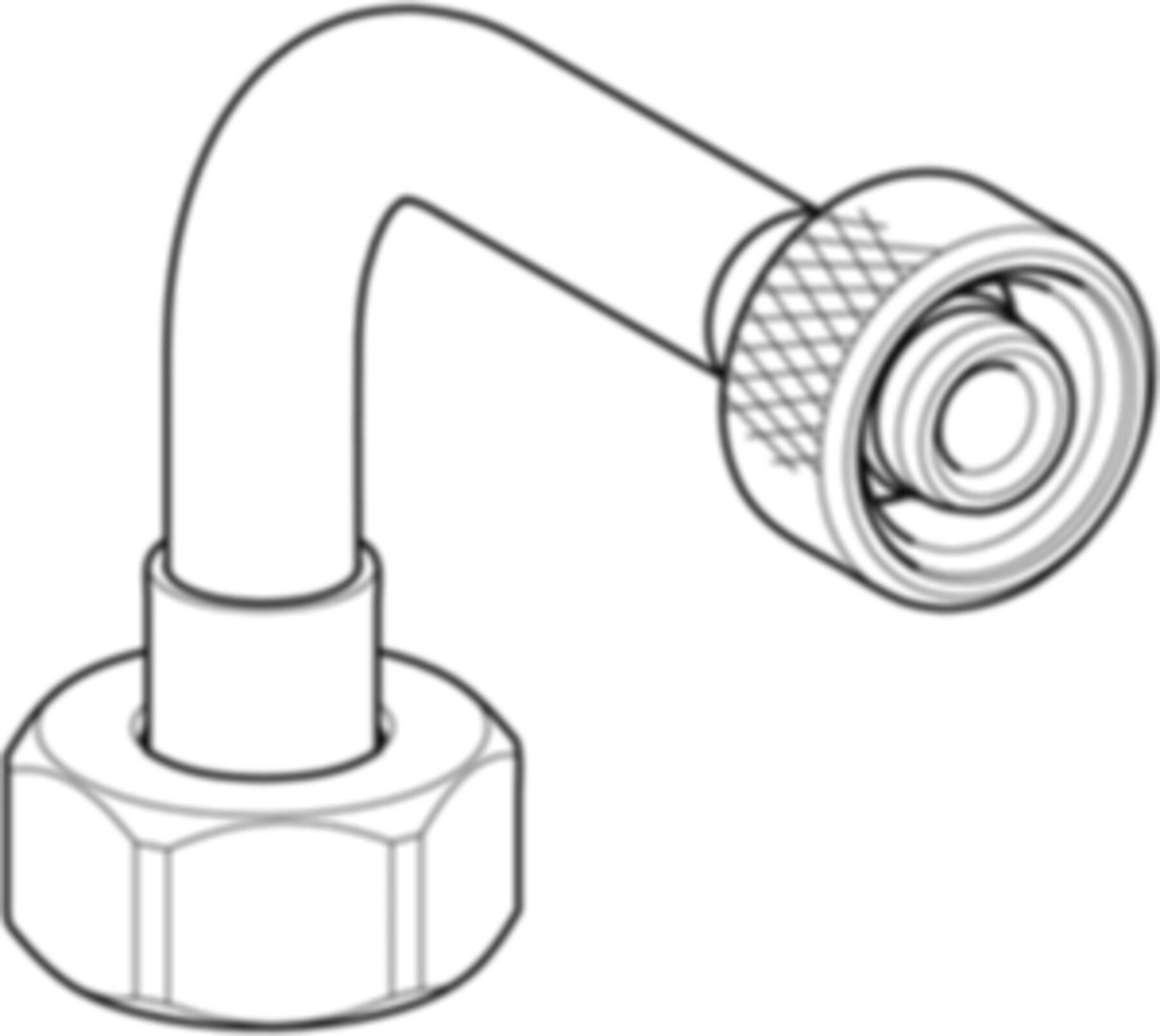 Geberit Übergangsbogen auf Hygienespül. - Rapid: G 1/2"